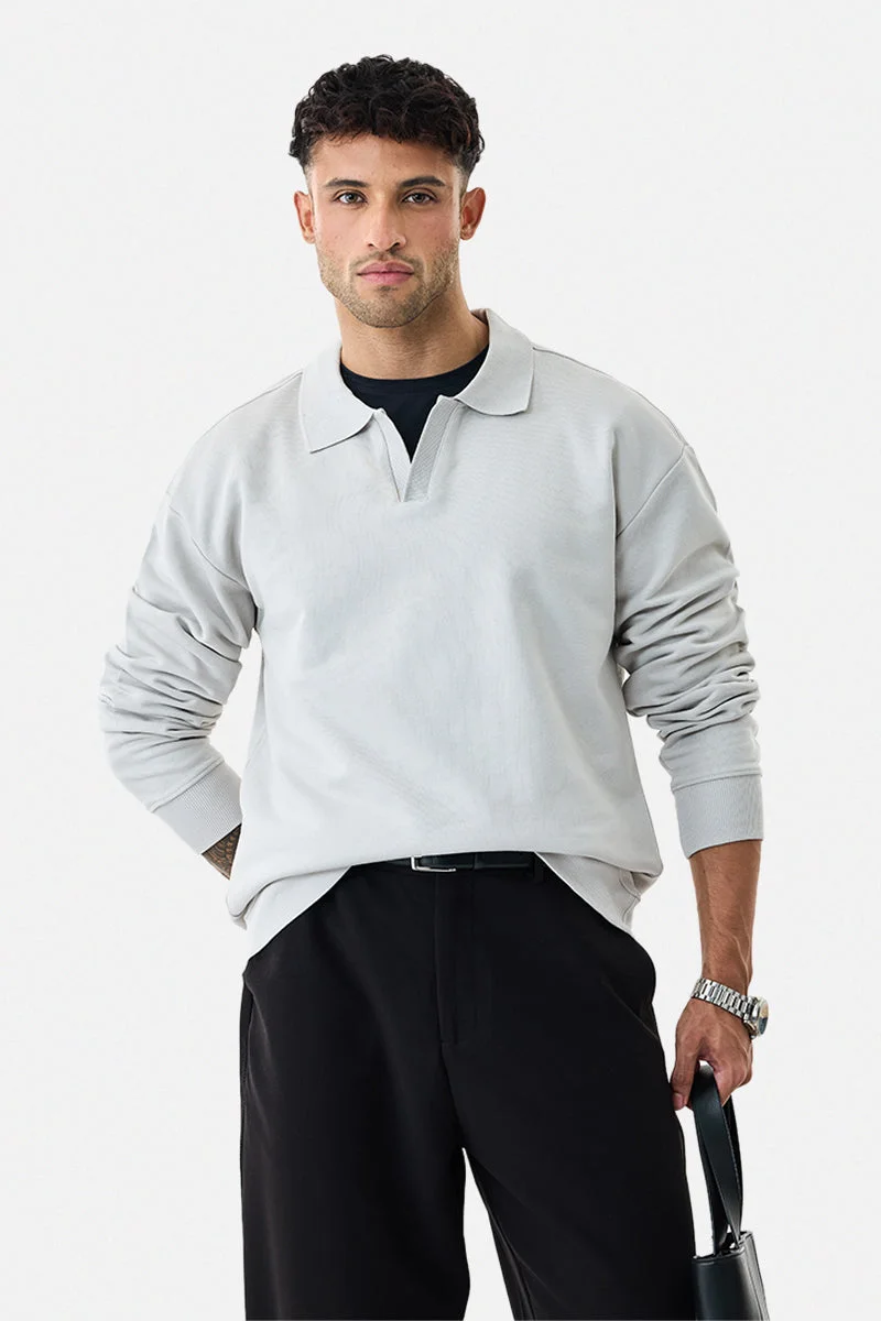 سنيتش Oversized Polo Sweatshirt